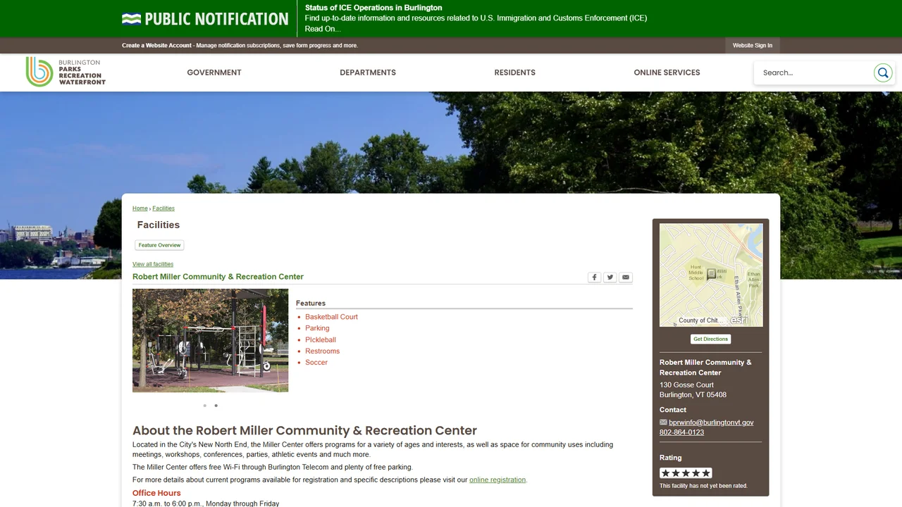 Robert Miller Community & Recreation Center - Burlington, VT