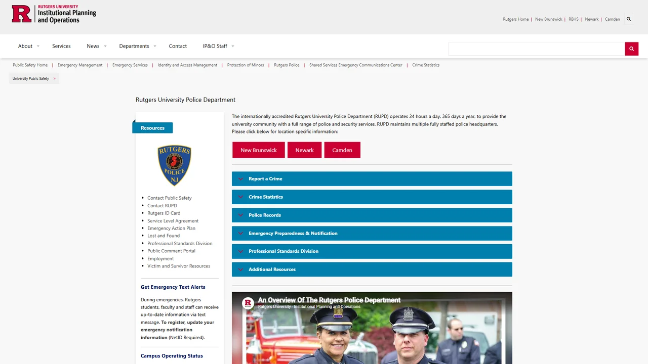 Rutgers University Police Department - Newark, NJ