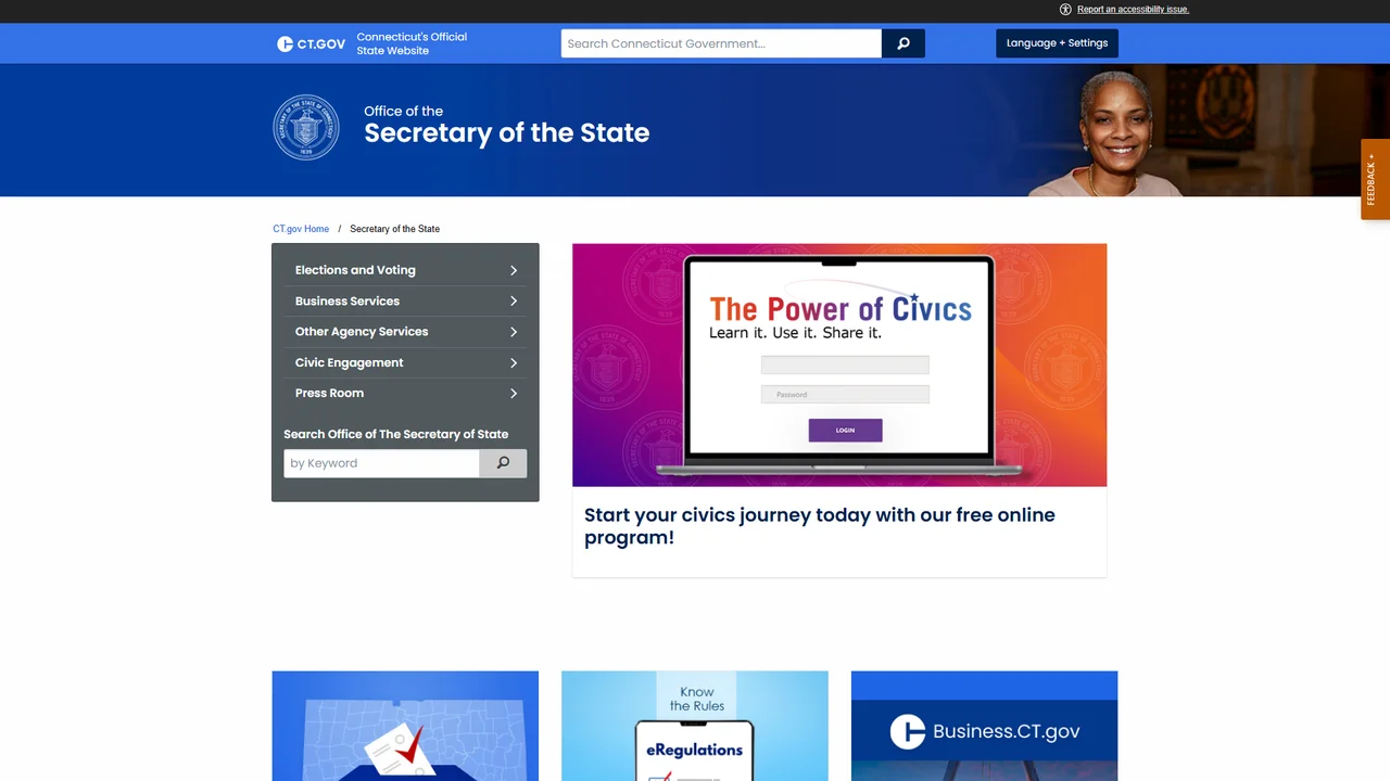 Secretary of the State - Hartford, CT
