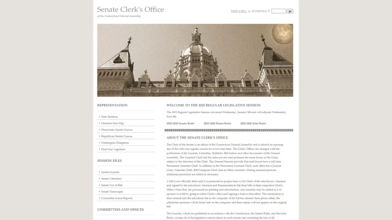 Senate Clerk's Office - Hartford, CT