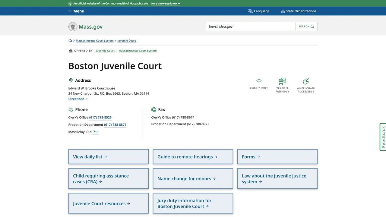 Suffolk County Juvenile Court - Boston, MA