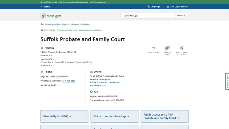 Suffolk Probate and Family Court - Boston, MA