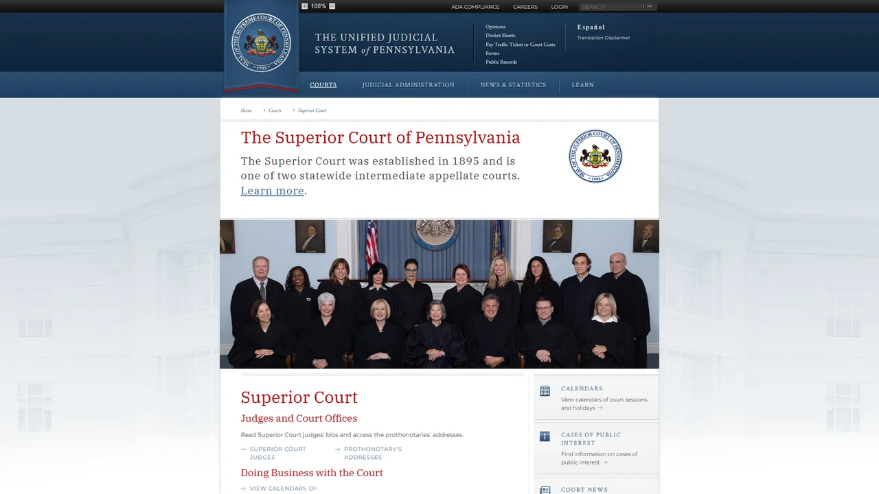 Superior Court of Pennsylvania Western District - Pittsburgh, PA