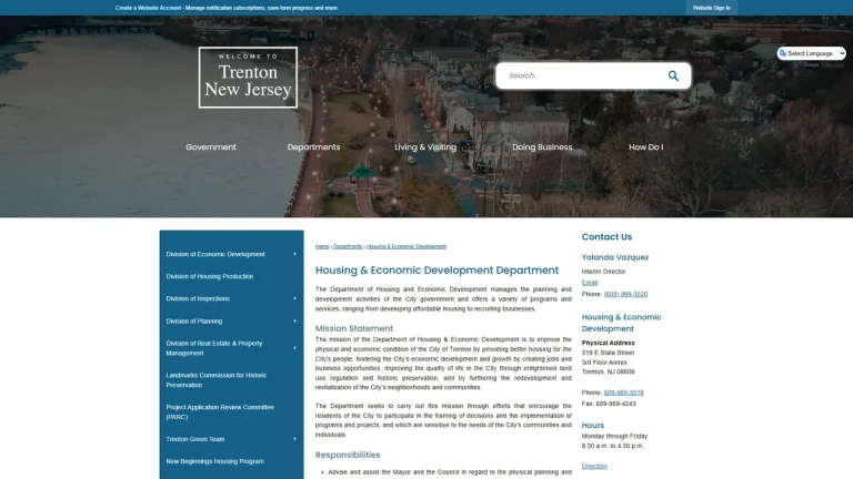 Trenton Department of Housing and Economic Development