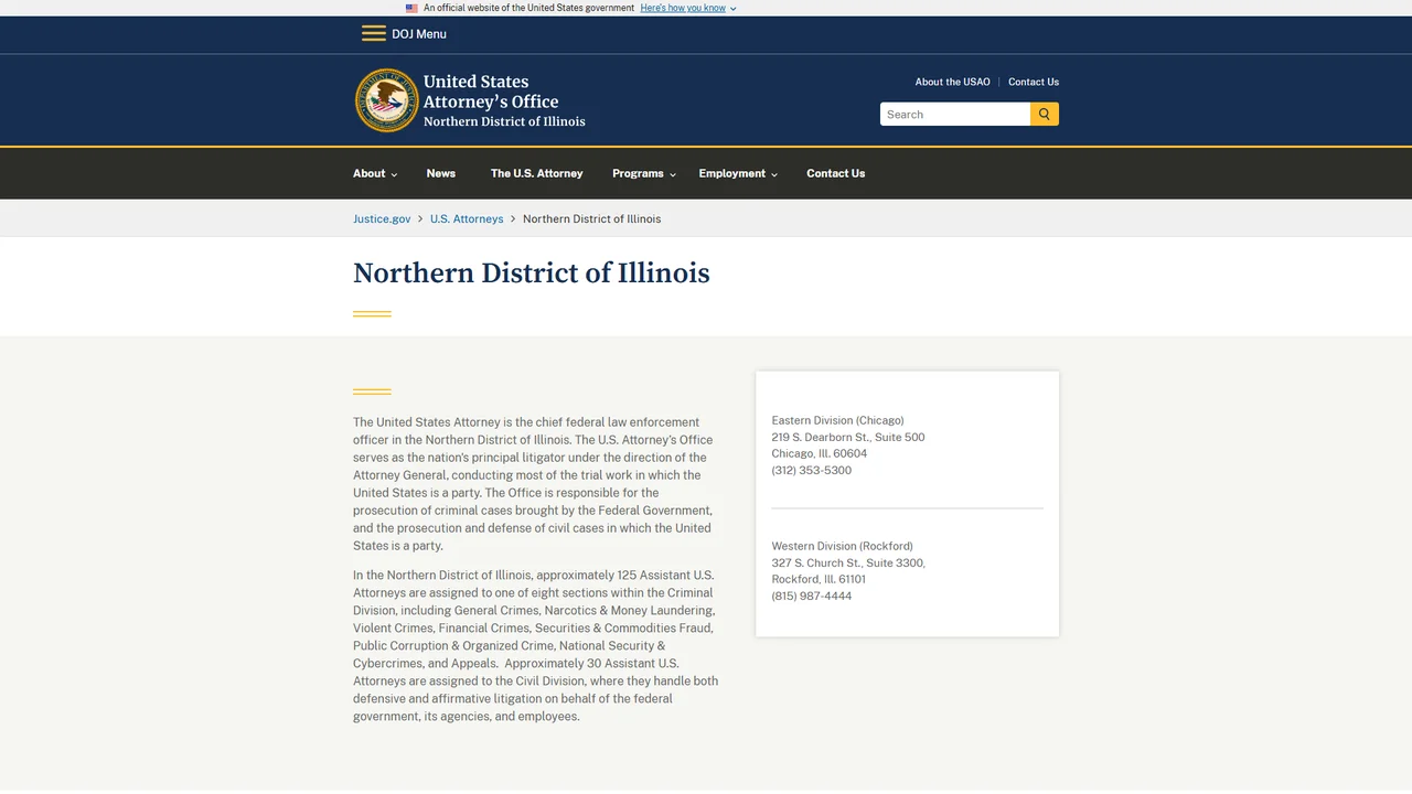 U.S. Attorney's Office - Northern District of Illinois - Chicago, IL
