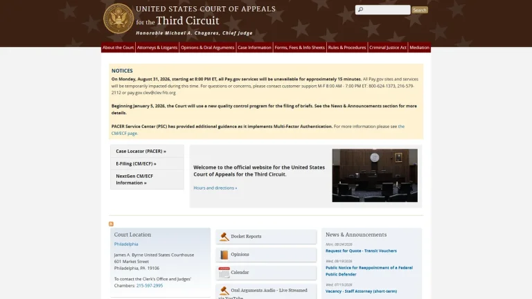 U.S. Court of Appeals for the Third Circuit - Philadelphia, PA