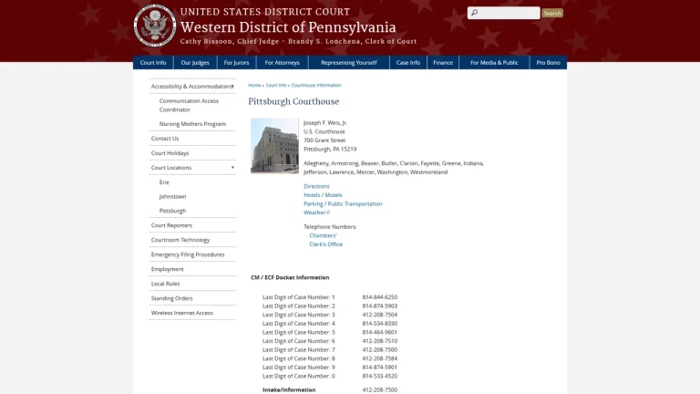 U.S. Courthouse - Pittsburgh, PA
