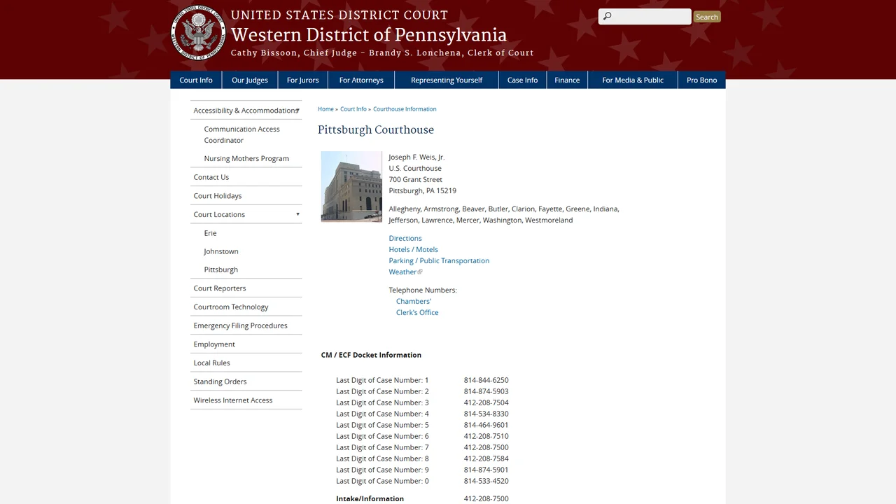 U.S. Courthouse - Pittsburgh, PA