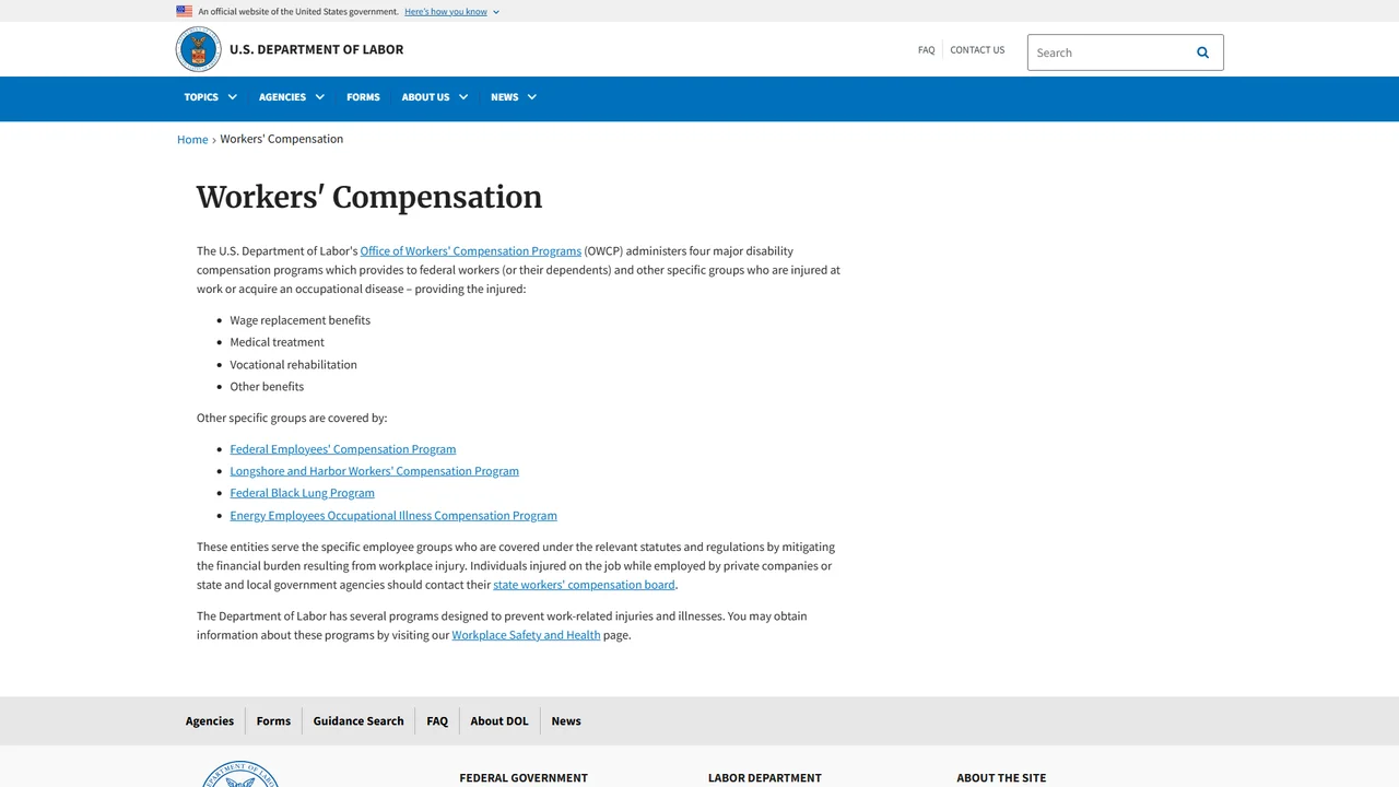U.S. Department of Labor - Office of Workers' Compensation Programs - Philadelphia, PA