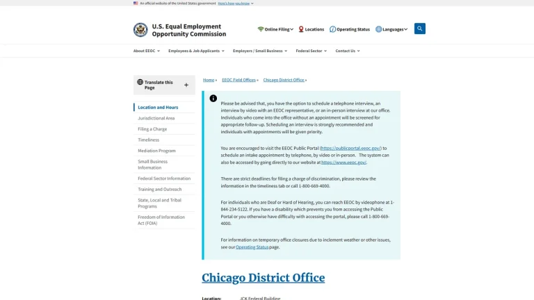 U.S. Equal Employment Opportunity Commission-Chicago District - Chicago, IL