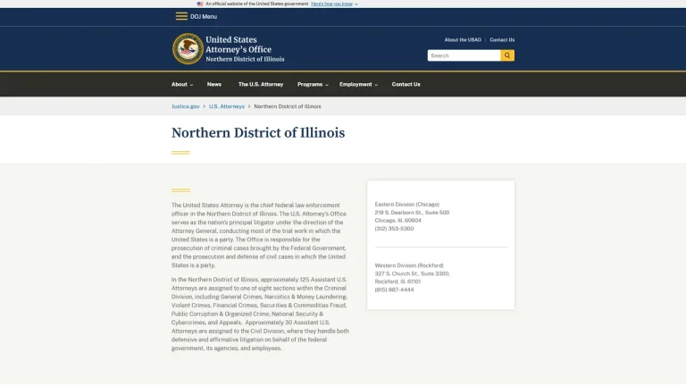 United States Attorney's Office, Northern District of Illinois - Chicago, IL