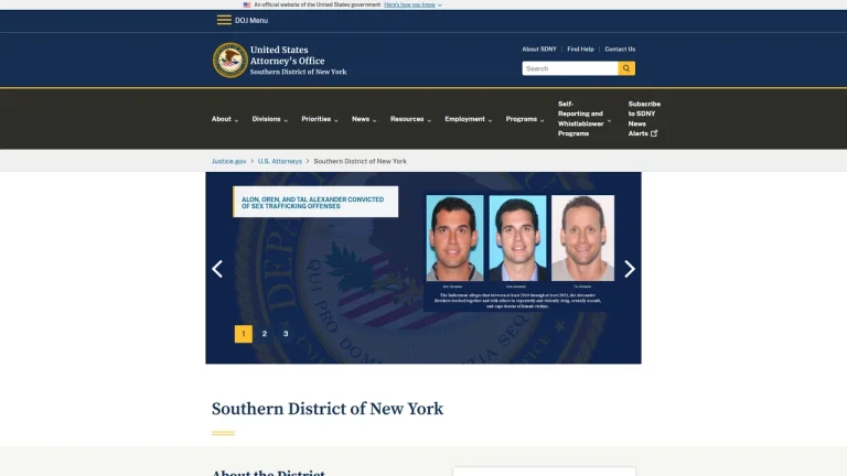 United States Department of Justice - New York, NY