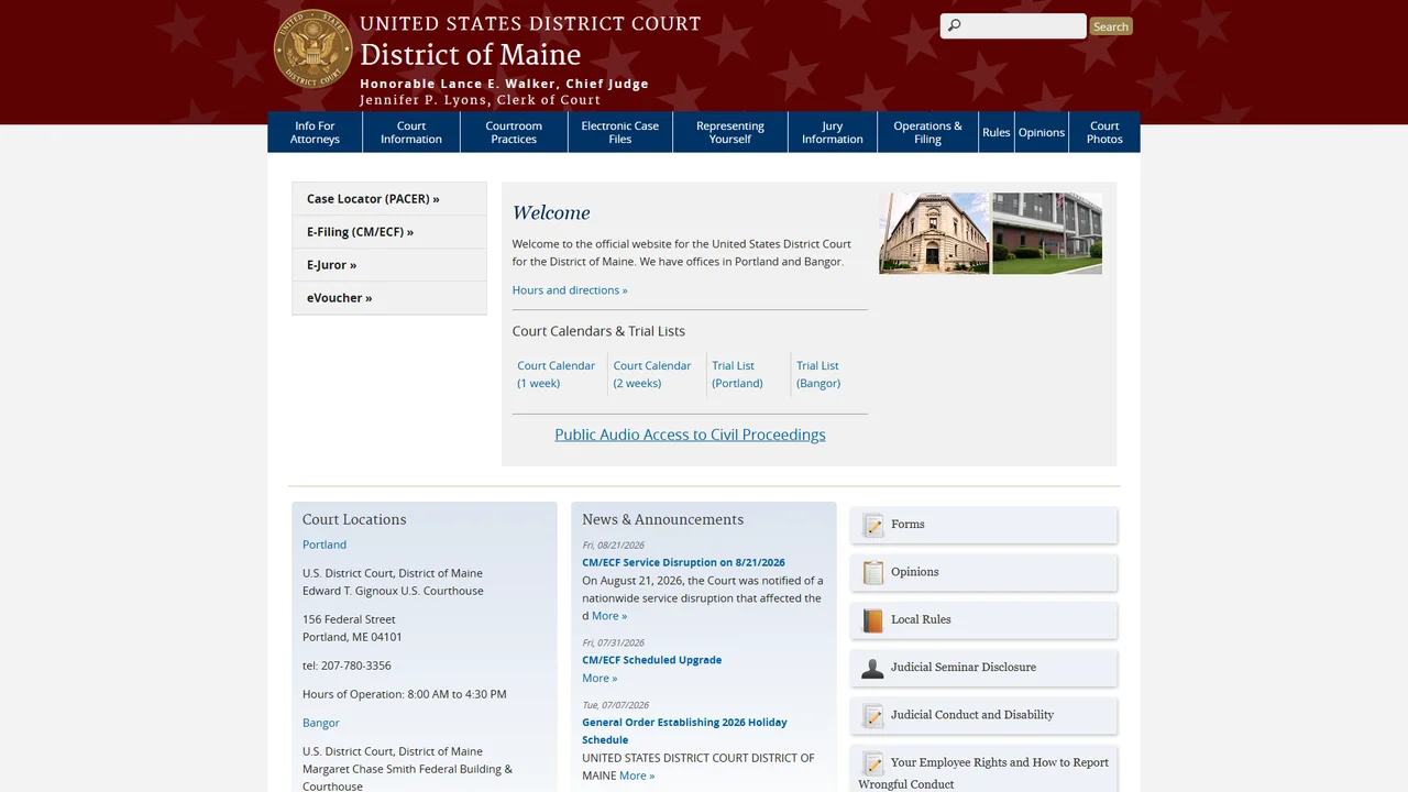 United States District Court - Portland, ME