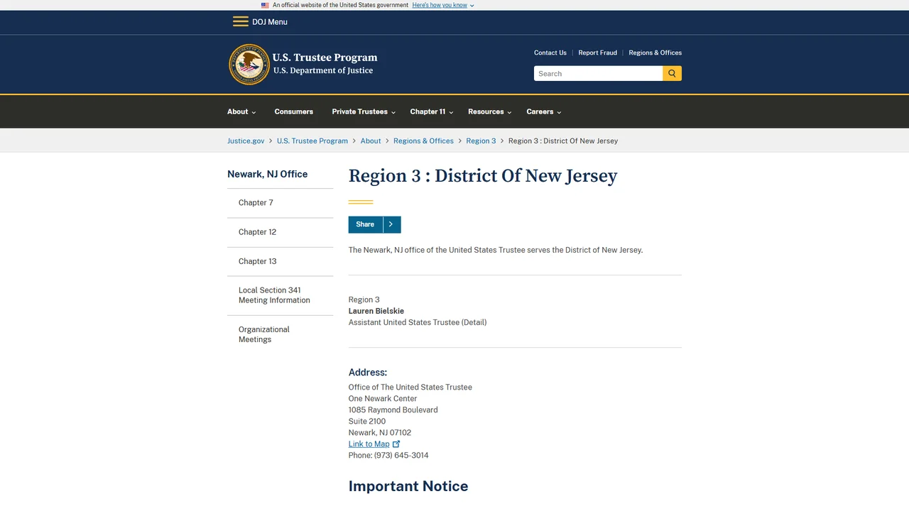 United States Trustee Program - Newark, NJ