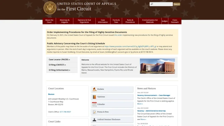US Appeals Court - Boston, MA