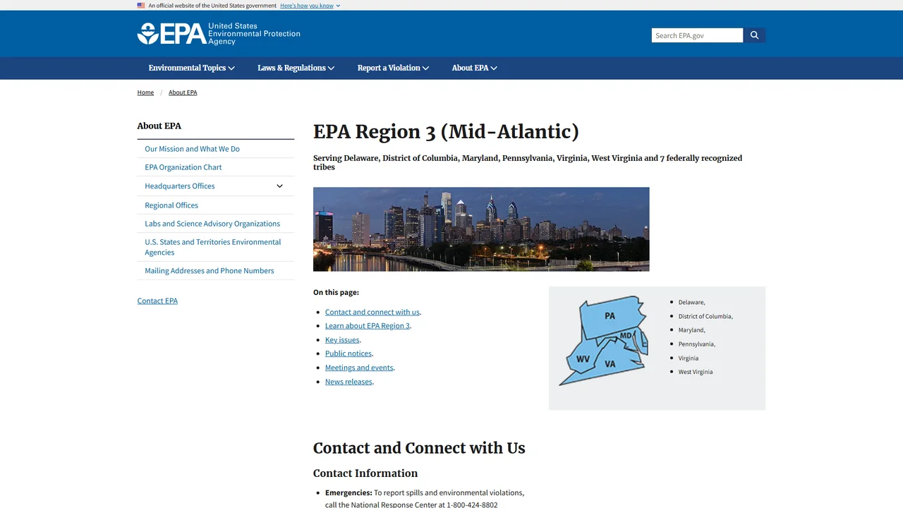 US EPA Region 3 - Philadelphia, PA