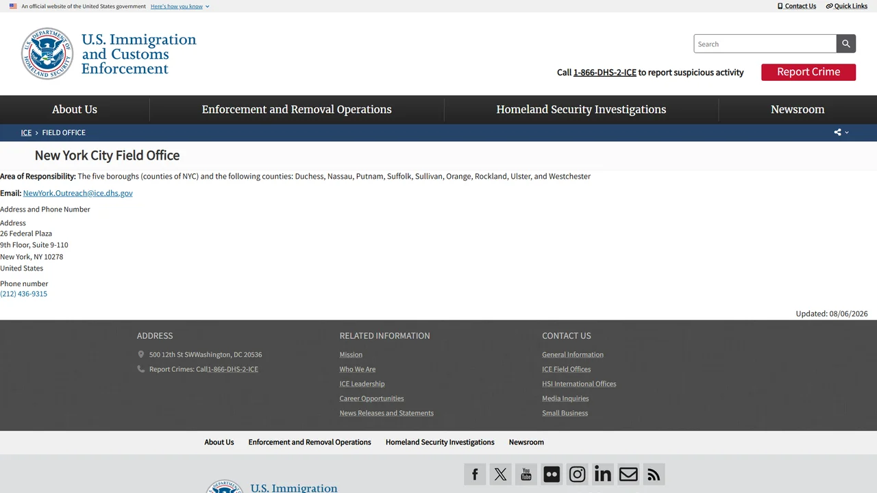 US Immigration and Customs Enforcement (ICE) - New York, NY