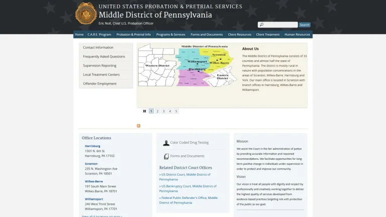 US Probation and Pretrial Services - Middle District of PA - Harrisburg, PA