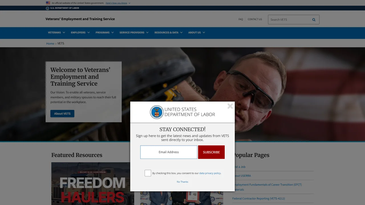 US Veterans Employment Services (VETS) - Boston, MA