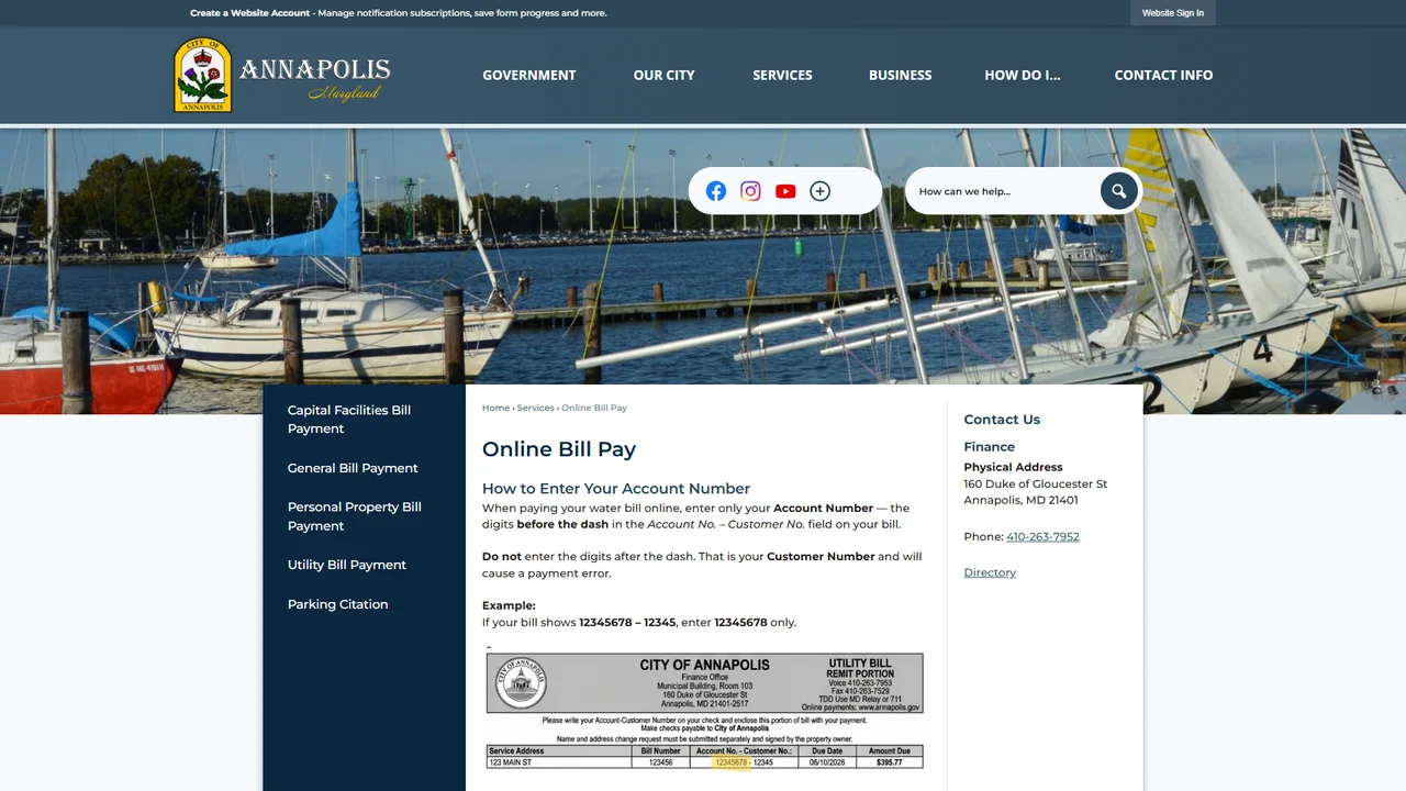 Utility Billing - Annapolis, MD
