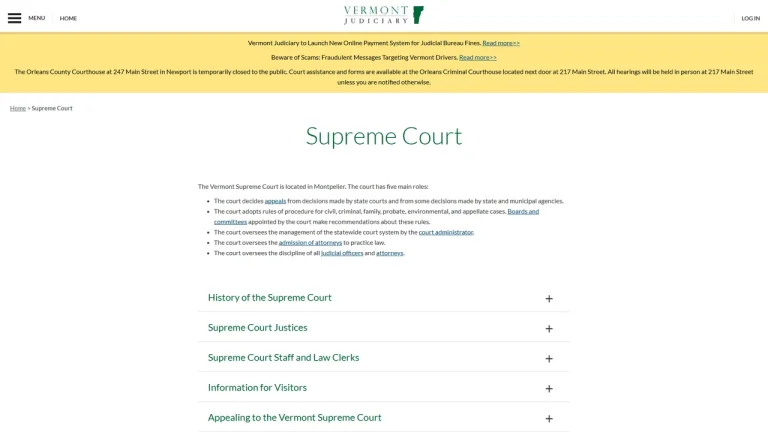 Vermont Supreme Court - Montpelier, VT
