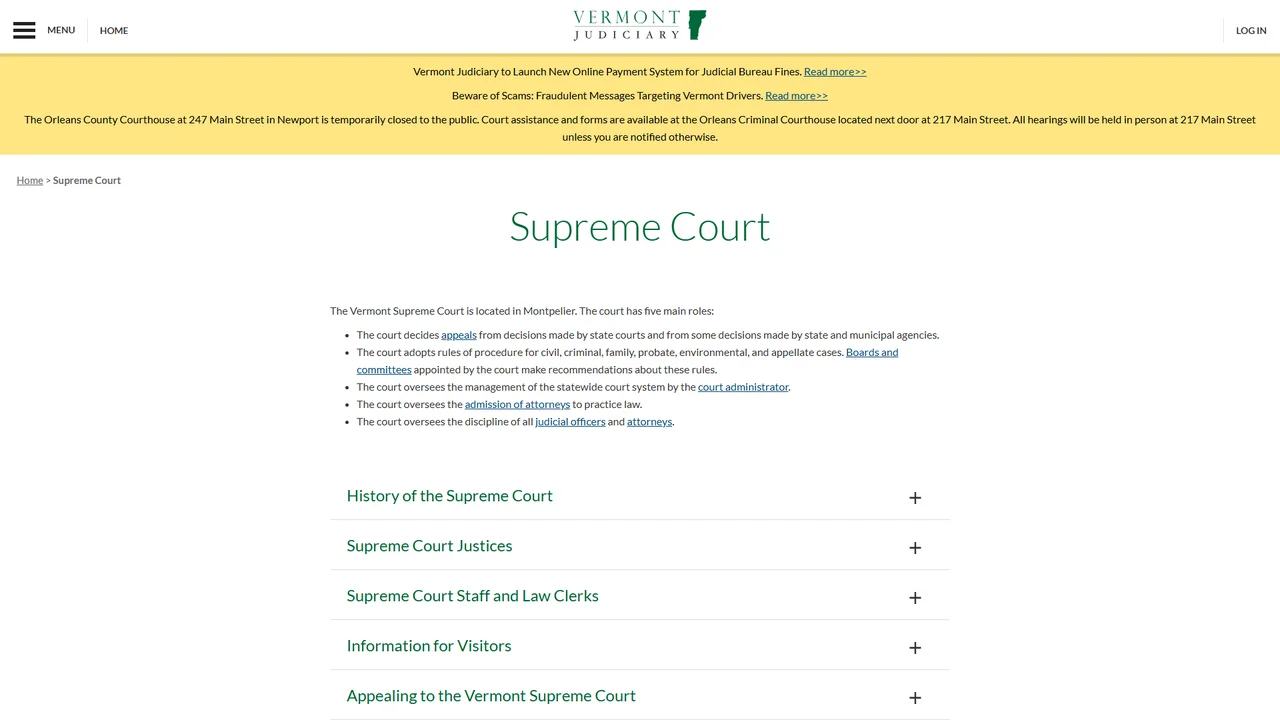 Vermont Supreme Court - Montpelier, VT