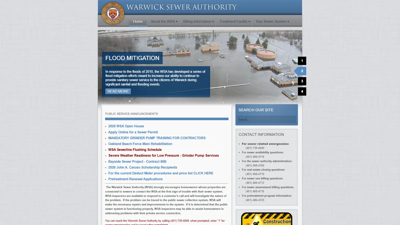 Warwick City Sewer Authority Main - Warwick, RI