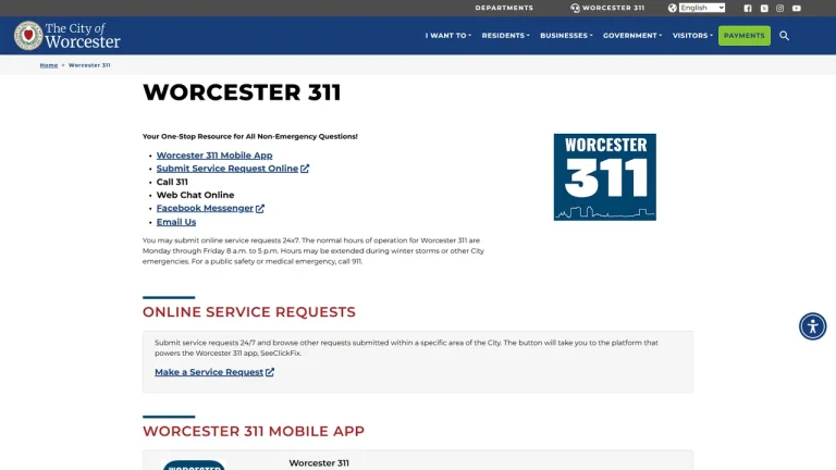 Worcester 311 Customer Service Center - Worcester, MA