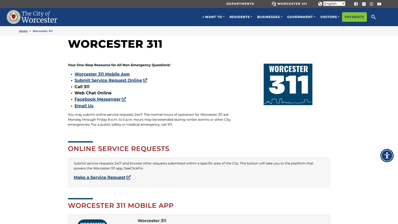 Worcester 311 Customer Service Center - Worcester, MA