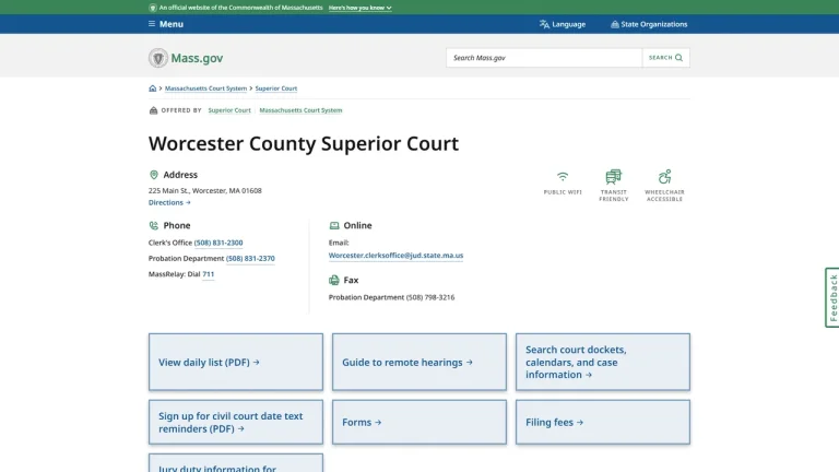 Worcester County Superior Court - Worcester, MA