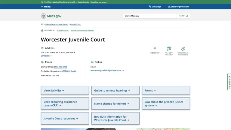 Worcester Juvenile Court - Worcester, MA