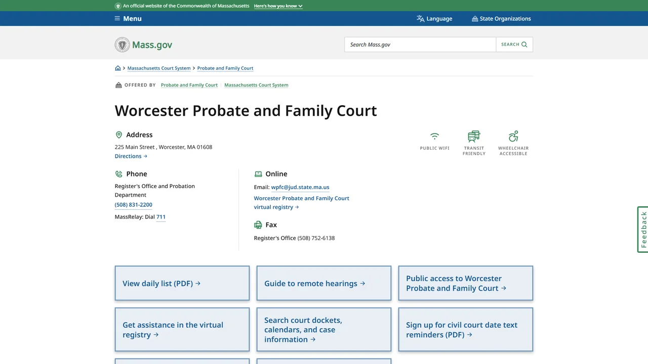 Worcester Probate Court - Worcester, MA