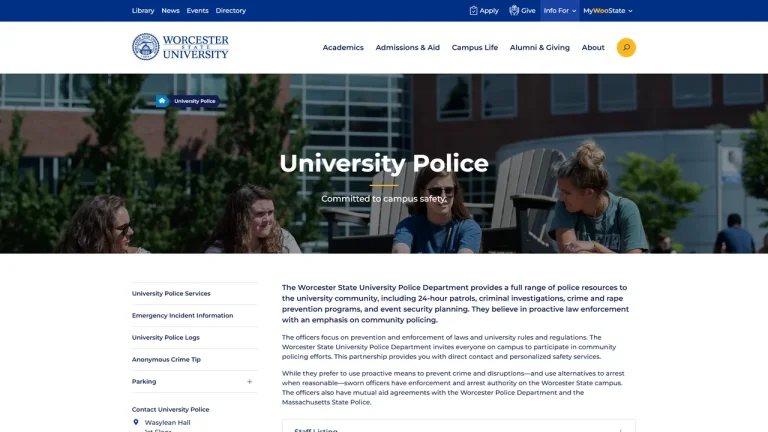 Worcester State University Campus Police - Worcester, MA